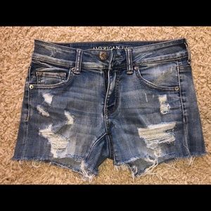 American Eagle mid rise jean shorts